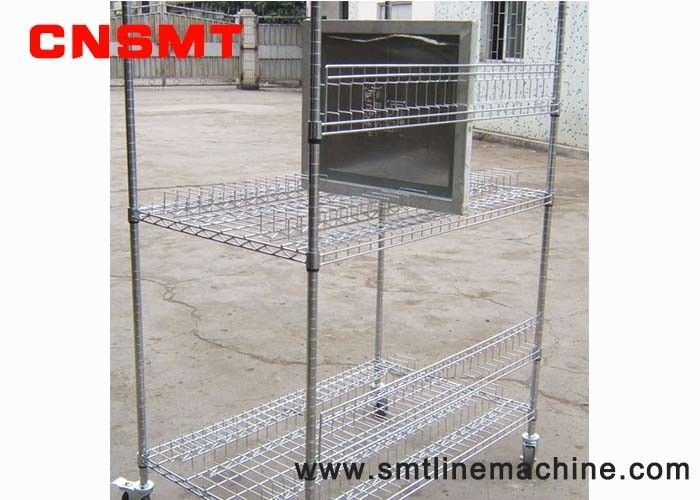 Non Toxic SMT Stencil Storage Cart Stainless Steel Material High Bearing Strength